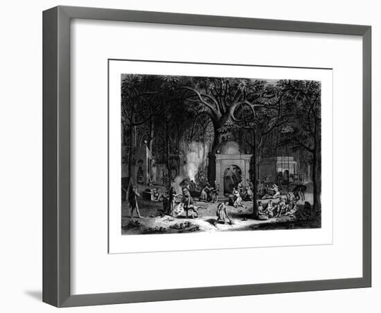 Hindu Fakirs Practicing their Superstitious Rites, 19th Century-Bell-Framed Giclee Print