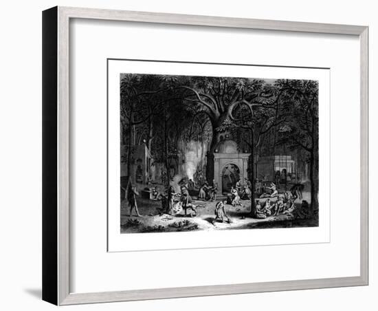 Hindu Fakirs Practicing their Superstitious Rites, 19th Century-Bell-Framed Giclee Print