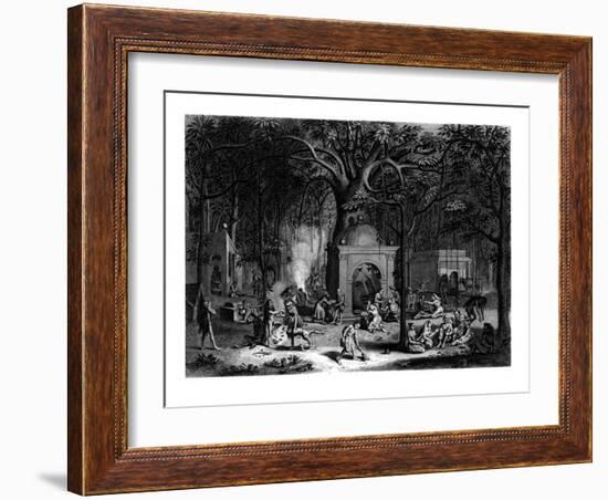 Hindu Fakirs Practicing their Superstitious Rites, 19th Century-Bell-Framed Giclee Print