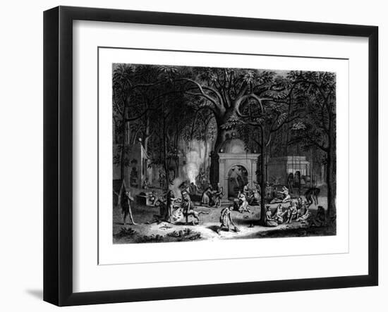 Hindu Fakirs Practicing their Superstitious Rites, 19th Century-Bell-Framed Giclee Print