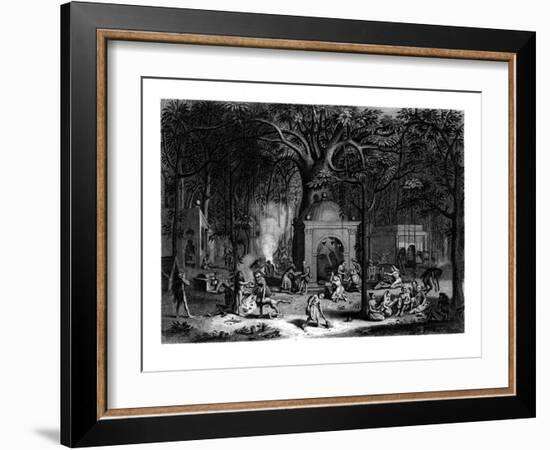 Hindu Fakirs Practicing their Superstitious Rites, 19th Century-Bell-Framed Giclee Print