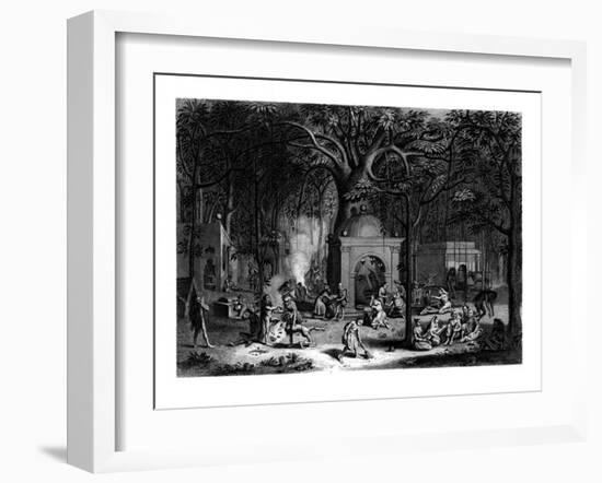 Hindu Fakirs Practicing their Superstitious Rites, 19th Century-Bell-Framed Giclee Print
