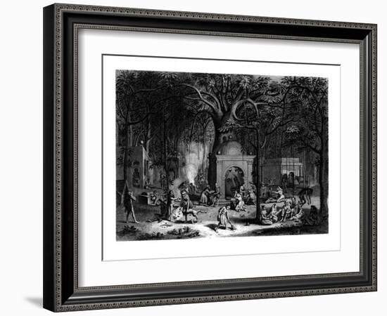 Hindu Fakirs Practicing their Superstitious Rites, 19th Century-Bell-Framed Giclee Print