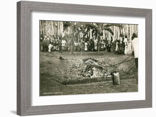 Hindu Firewalking Coals-null-Framed Art Print