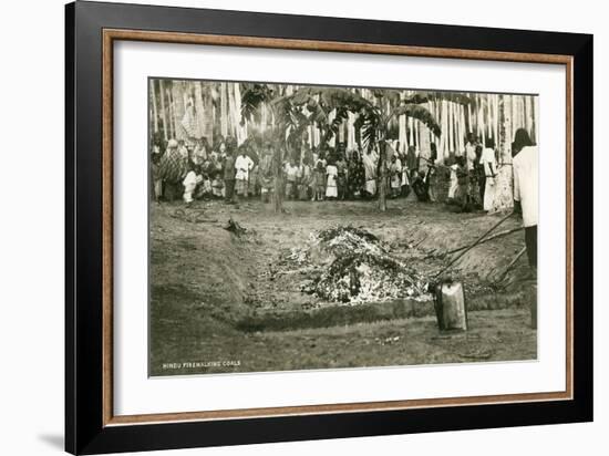 Hindu Firewalking Coals-null-Framed Art Print