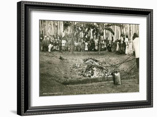 Hindu Firewalking Coals-null-Framed Art Print