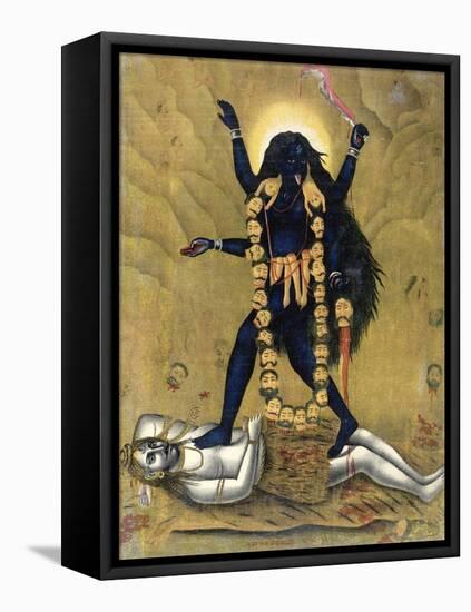 Hindu Goddess Kali Dancing on Siva-null-Framed Premier Image Canvas