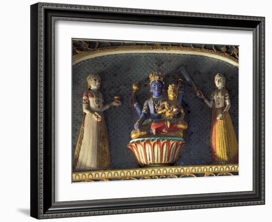 Hindu gods Vishnu and Laxmi in Half Moon Palace, India-Merrill Images-Framed Photographic Print