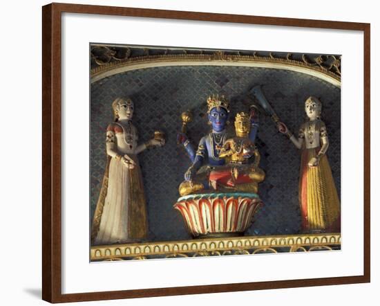 Hindu gods Vishnu and Laxmi in Half Moon Palace, India-Merrill Images-Framed Photographic Print