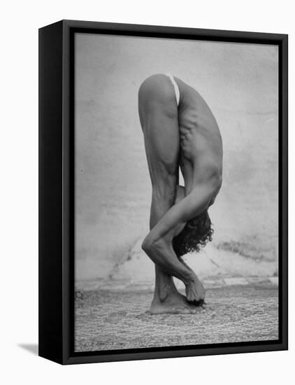 Hindu Man Practicing Yoga-Eliot Elisofon-Framed Premier Image Canvas