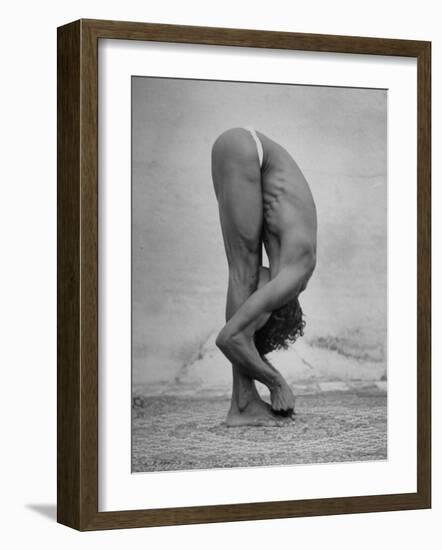 Hindu Man Practicing Yoga-Eliot Elisofon-Framed Photographic Print