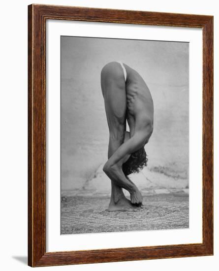 Hindu Man Practicing Yoga-Eliot Elisofon-Framed Photographic Print