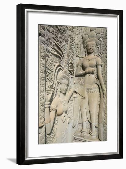 Hindu Statues on the Outer Wall of Angkor Wat, Siem Reap, Cambodia, Southeast Asia-Alex Robinson-Framed Photographic Print