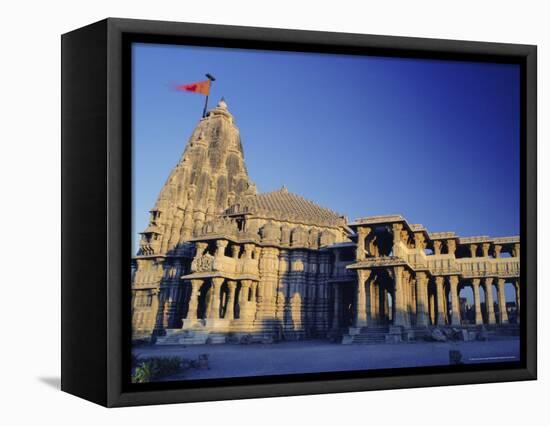 Hindu Temple of Somnath, One of the Twelve Most Sacred Siva Temples, Somnath, Gujarat State, India-John Henry Claude Wilson-Framed Premier Image Canvas