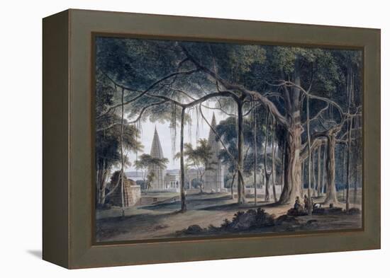 Hindu Temples at Agori, Uttar Pradesh-Thomas & William Daniell-Framed Premier Image Canvas