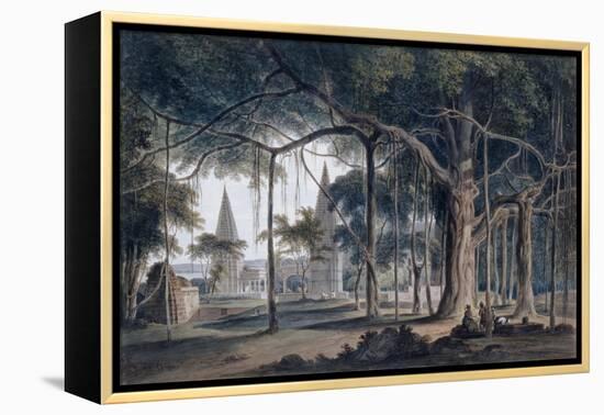 Hindu Temples at Agori, Uttar Pradesh-Thomas & William Daniell-Framed Premier Image Canvas