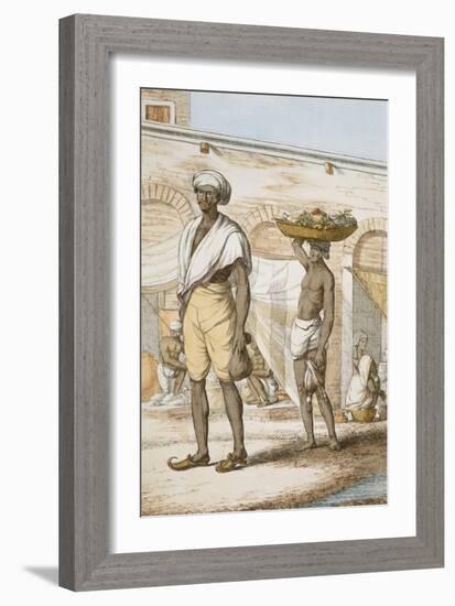 Hindu Valet or Buyer of Food-Franz Balthazar Solvyns-Framed Giclee Print