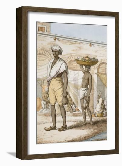 Hindu Valet or Buyer of Food-Franz Balthazar Solvyns-Framed Giclee Print