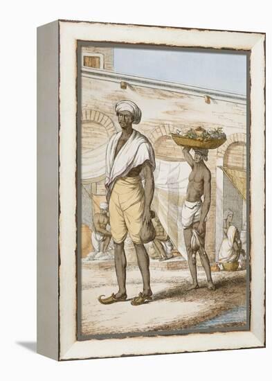 Hindu Valet or Buyer of Food-Franz Balthazar Solvyns-Framed Premier Image Canvas