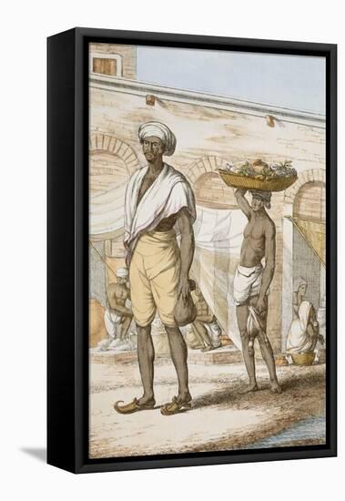 Hindu Valet or Buyer of Food-Franz Balthazar Solvyns-Framed Premier Image Canvas