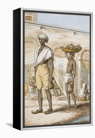 Hindu Valet or Buyer of Food-Franz Balthazar Solvyns-Framed Premier Image Canvas