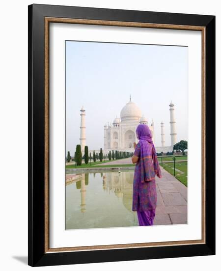 Hindu Woman at Taj Mahal, Agra, India-Bill Bachmann-Framed Photographic Print