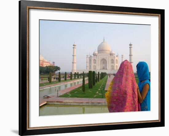 Hindu Woman at Taj Mahal, Agra, India-Bill Bachmann-Framed Photographic Print