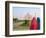 Hindu Women with Colorful Veils at the Taj Mahal, Agra, India-Bill Bachmann-Framed Photographic Print