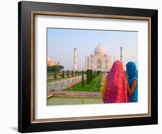 Hindu Women with Colorful Veils at the Taj Mahal, Agra, India-Bill Bachmann-Framed Photographic Print