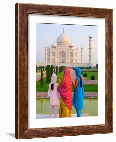 Hindu Women with Veils in the Taj Mahal, Agra, India-Bill Bachmann-Framed Photographic Print