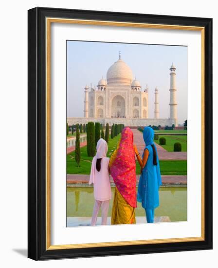 Hindu Women with Veils in the Taj Mahal, Agra, India-Bill Bachmann-Framed Photographic Print