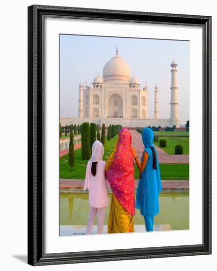 Hindu Women with Veils in the Taj Mahal, Agra, India-Bill Bachmann-Framed Photographic Print