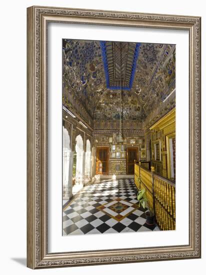 Hinduism: Ornately Decorated Painted and Mirrored Ceiling-null-Framed Photographic Print