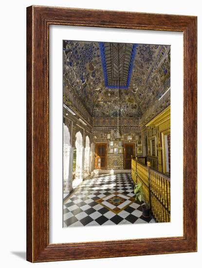 Hinduism: Ornately Decorated Painted and Mirrored Ceiling-null-Framed Photographic Print