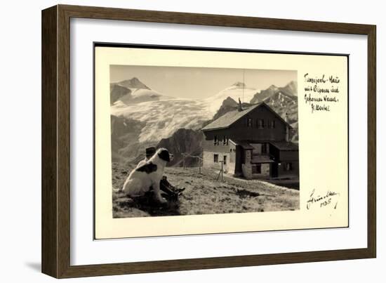 Hintertux Tirol, Tuxerjoch Haus, Olperer, Gefrorne Wand, Berhardiner-null-Framed Giclee Print