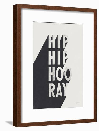 Hip Hip Hooray BW-Becky Thorns-Framed Art Print
