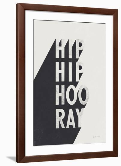 Hip Hip Hooray BW-Becky Thorns-Framed Art Print