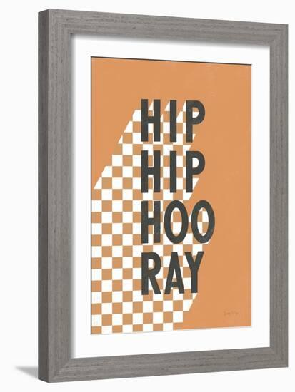 Hip Hip Hooray Checkered-Becky Thorns-Framed Art Print