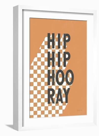 Hip Hip Hooray Checkered-Becky Thorns-Framed Art Print