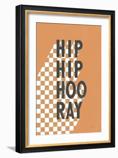 Hip Hip Hooray Checkered-Becky Thorns-Framed Art Print