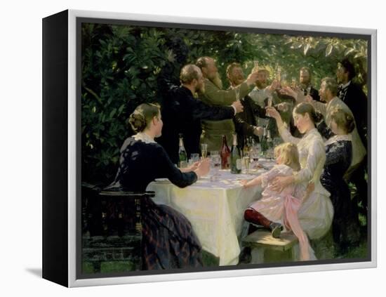 Hip Hip Hurrah! Artists' Party at Skagen, 1888-Peder Severin Kröyer-Framed Premier Image Canvas