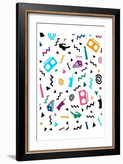 Hip Pop Pattern-Enrique Rodriguez Jr.-Framed Art Print