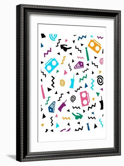 Hip Pop Pattern-Enrique Rodriguez Jr.-Framed Art Print