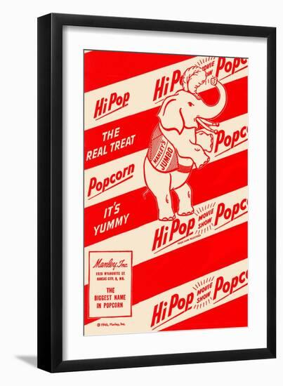Hipop Movie Show Popcorn - the Real Treat-null-Framed Premium Giclee Print