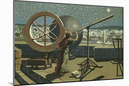 Hipparchus in the Observatory in Alexandria-Josep or Jose Planella Coromina-Mounted Giclee Print