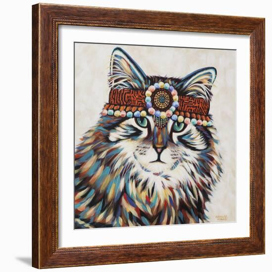 Hippie Cat II-Carolee Vitaletti-Framed Art Print