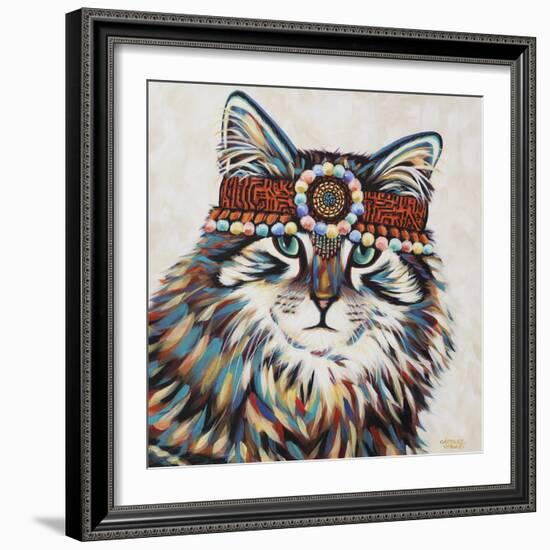 Hippie Cat II-Carolee Vitaletti-Framed Art Print