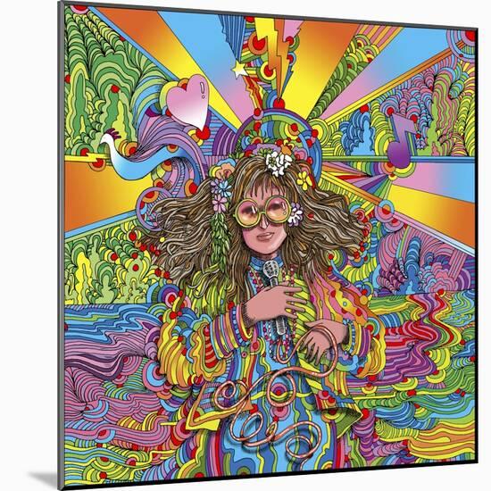 Hippie Chick-Howie Green-Mounted Giclee Print