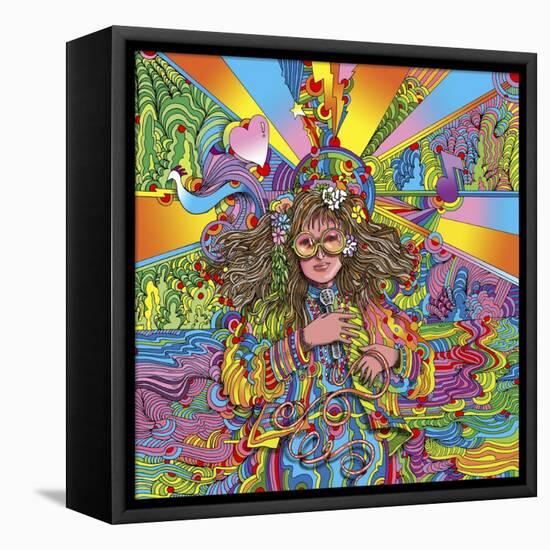 Hippie Chick-Howie Green-Framed Premier Image Canvas