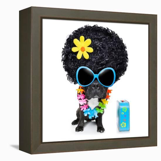 Hippie Dog-Javier Brosch-Framed Premier Image Canvas